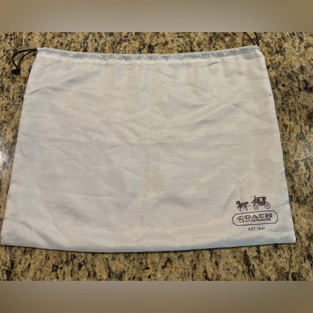 Coach Large Drawstring Dust Bag Horse & Carriage Leatherware EST. 1941 EUC